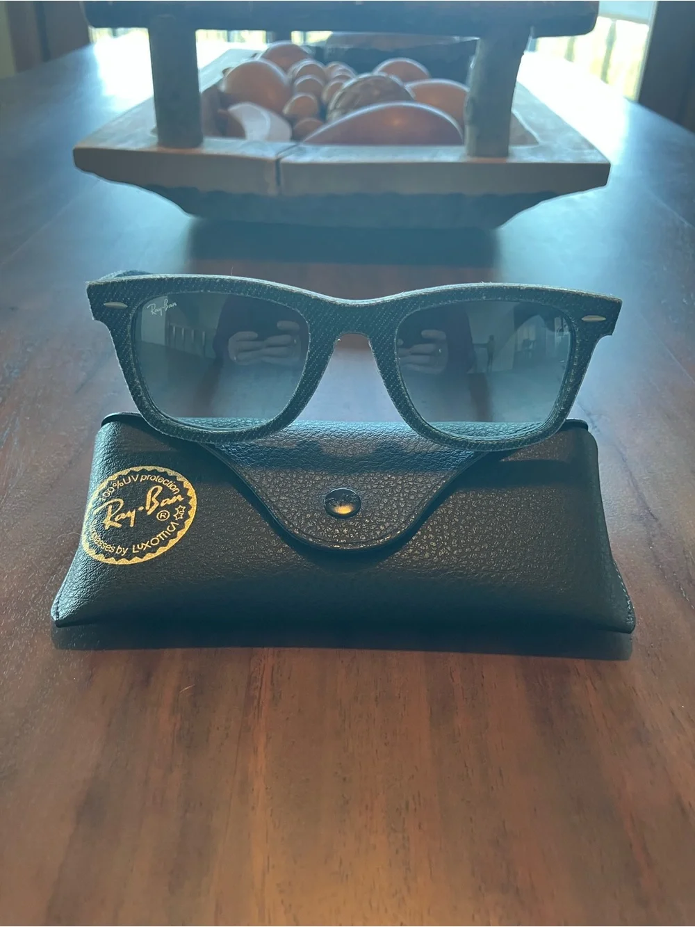 Ray-Ban Denim-Trim Sunglasses with Case
